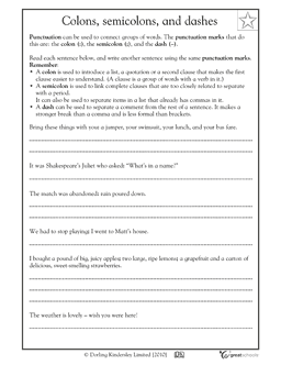 English Homework Sheets Ks2