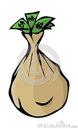 English Money Bag Clipart