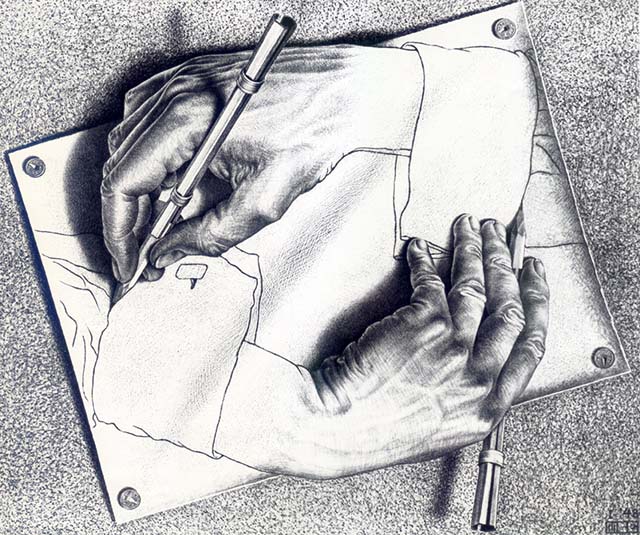 Escher Hands Drawing