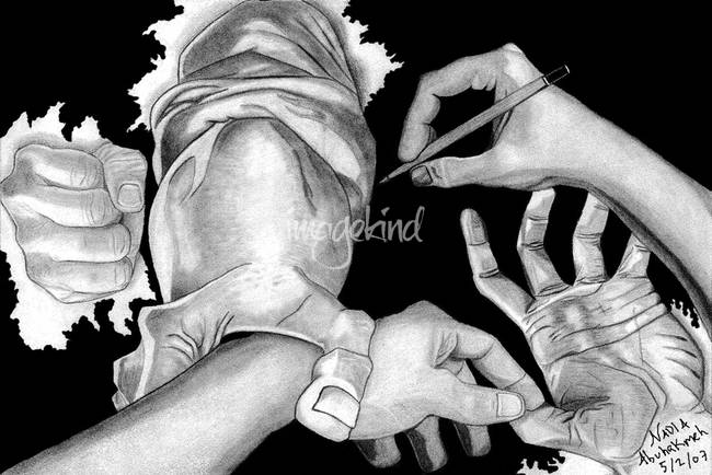 Escher Hands Drawing