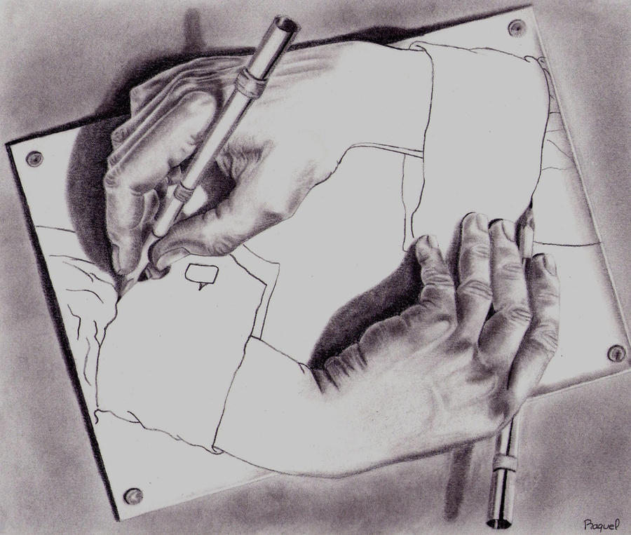 Escher Hands Drawing