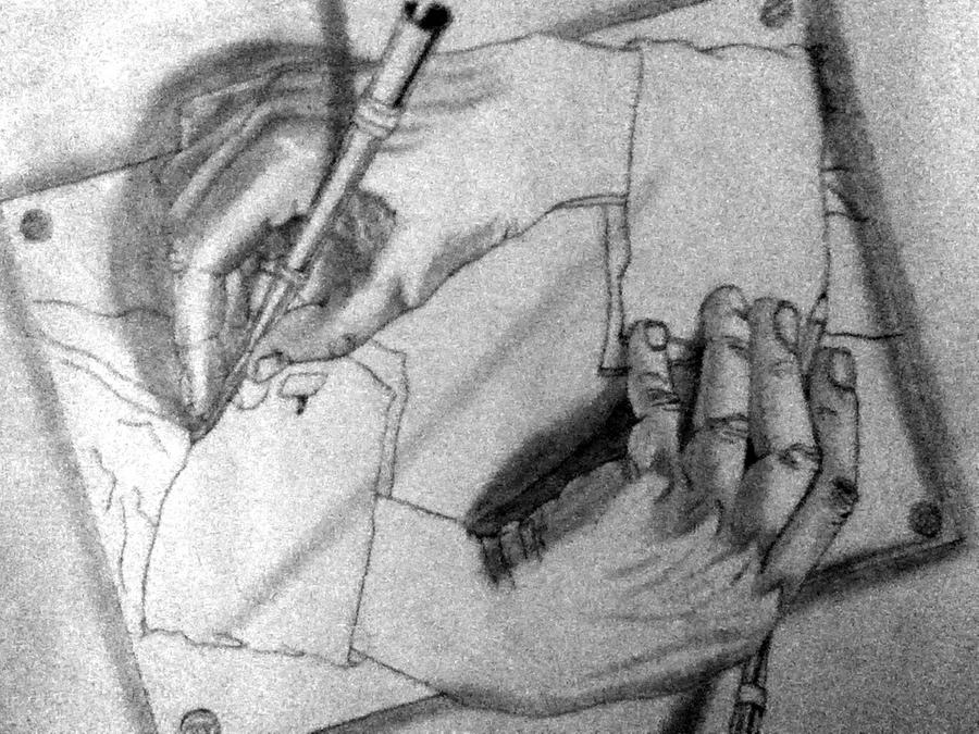 Escher Hands Drawing