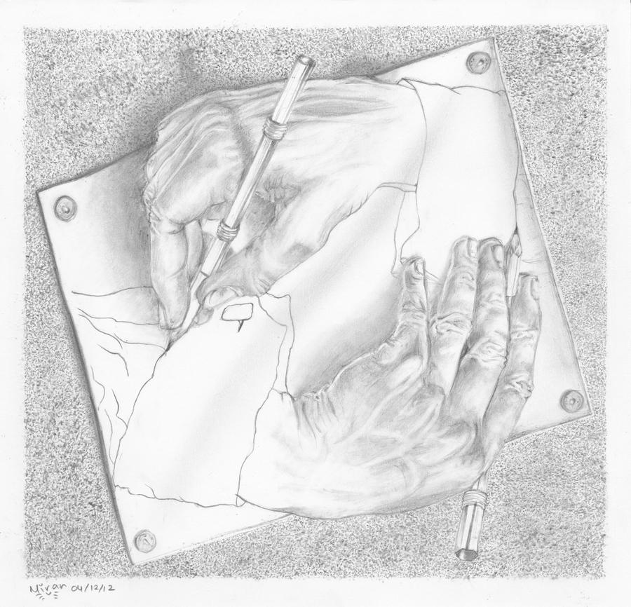 Escher Hands Drawing