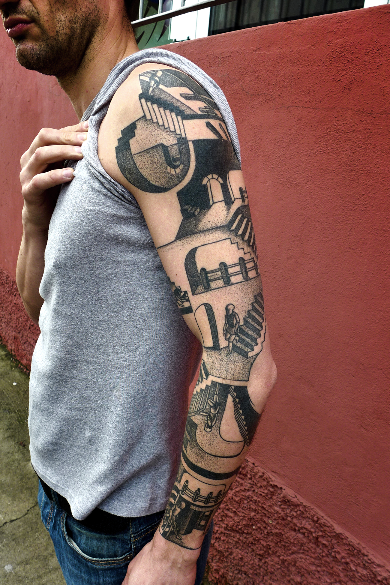 Escher Hands Tattoo