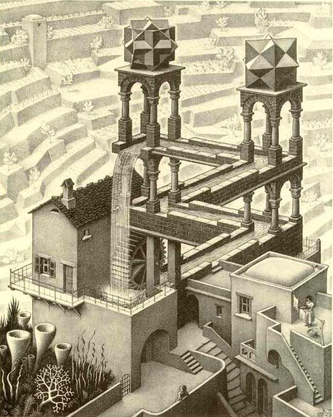 Escher Stairs Painting