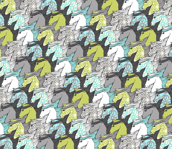 Escher Tessellations Horses