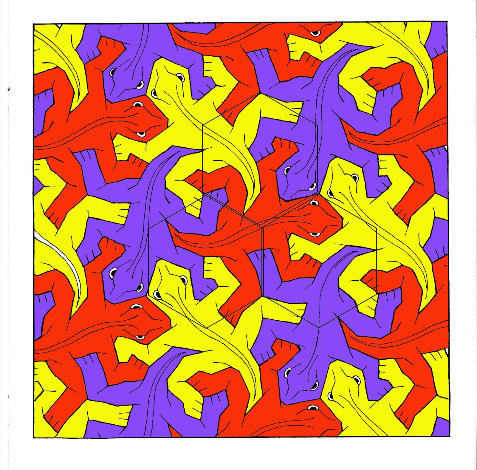 Escher Tessellations Lizard