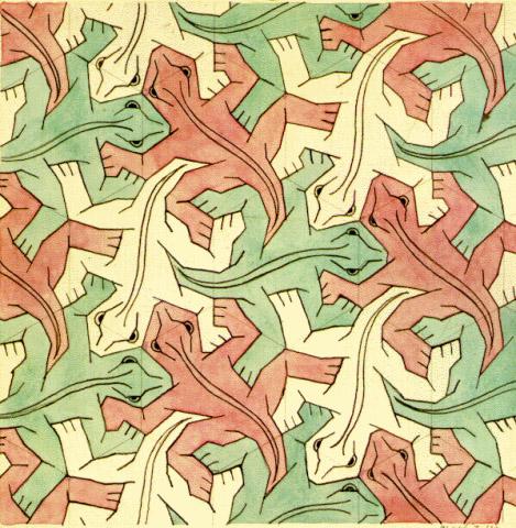 Escher Tessellations Lizard