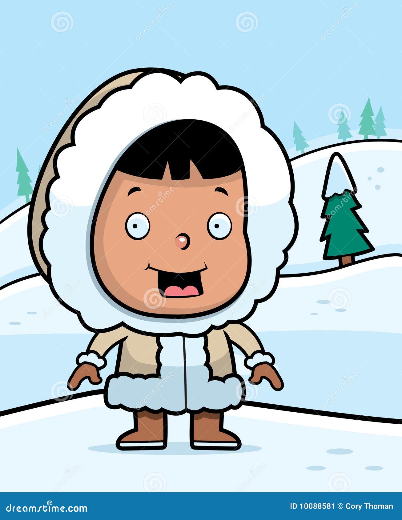 Eskimo Cartoon Boy