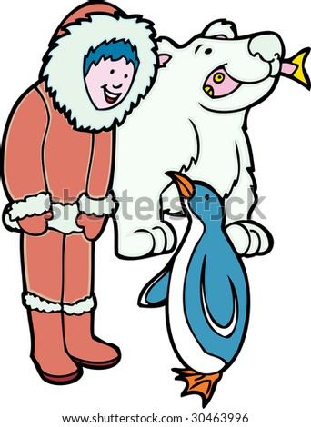 Eskimo Cartoon Character