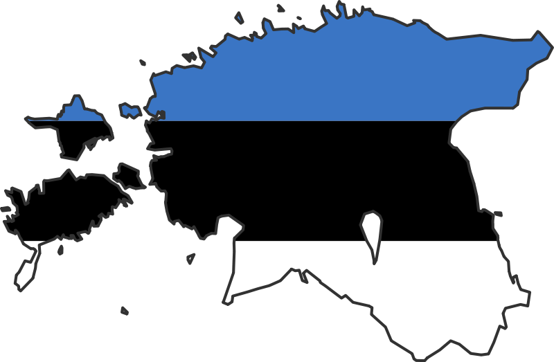 Estonia Flag Map