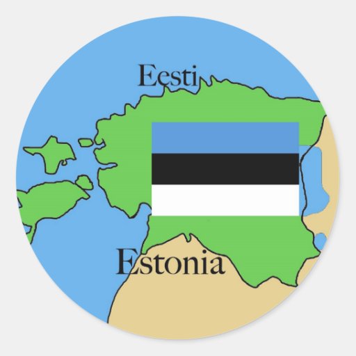 Estonia Flag Map