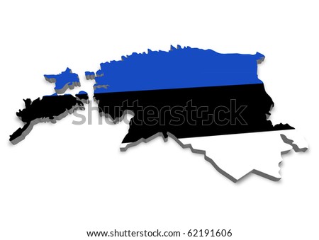 Estonia Flag Map