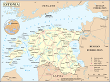 Estonia Map Outline