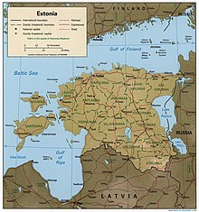 Estonia Map Outline