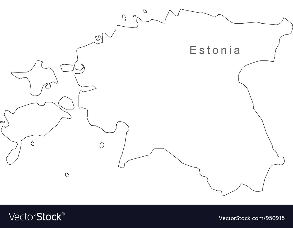 Estonia Map Outline