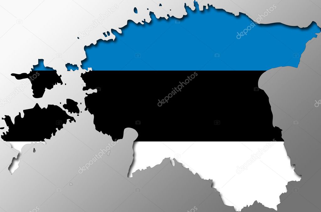 Estonia Map Outline