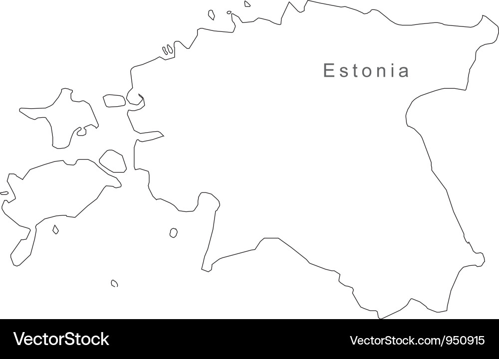 Estonia Map Outline