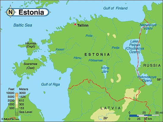 Estonia Map World Map