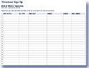 Event Sign Up Sheet Template Free