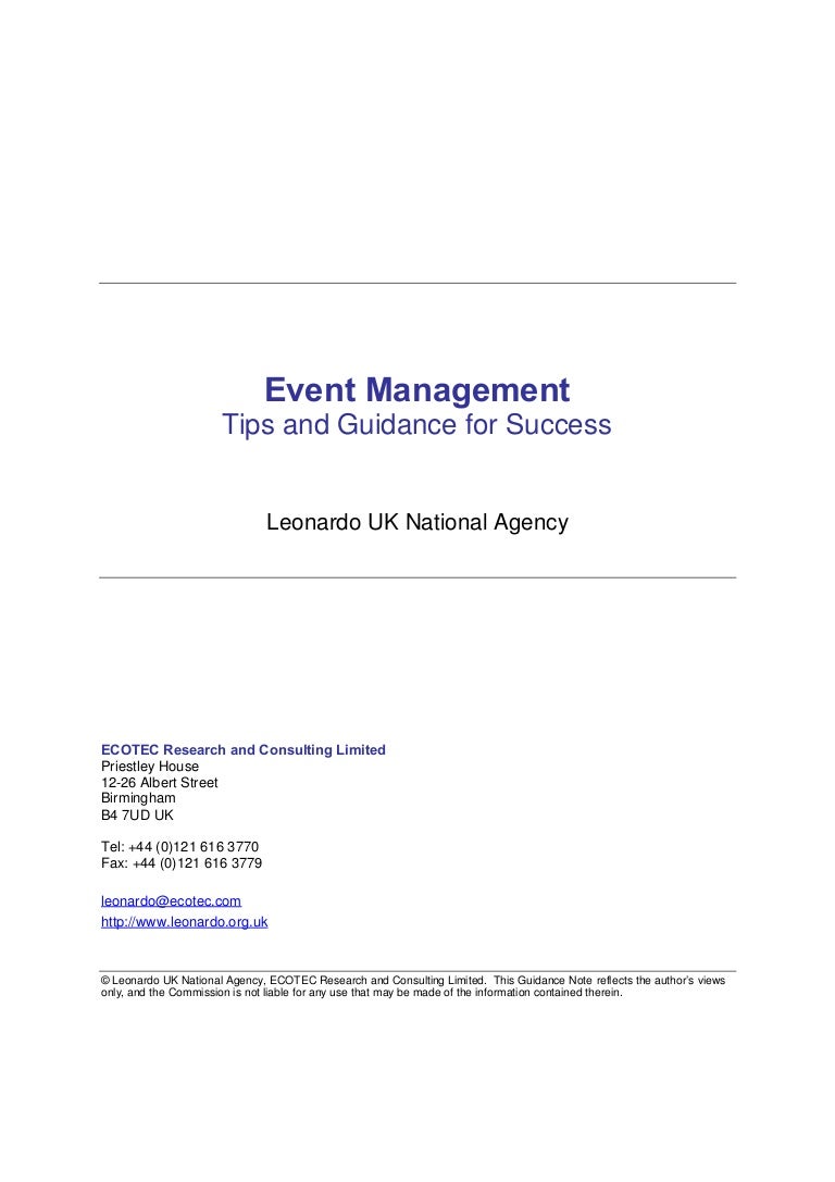 Events Management Company Profile Pdf