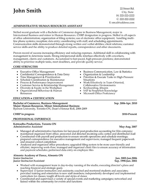 Examples Of Cover Letters For Resumes For Administrative Assistants