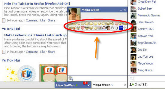 Facebook Emoticons For Chat