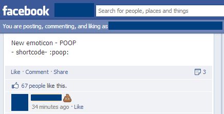 Facebook Emoticons Poop Like