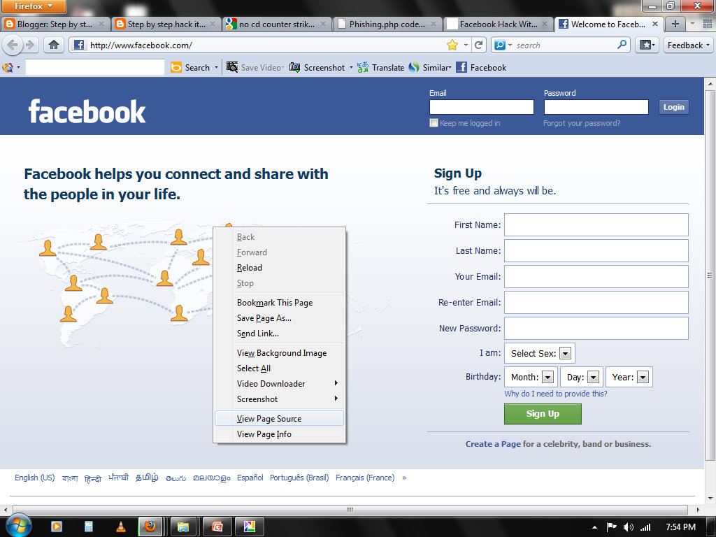 Facebook Login And Password Page