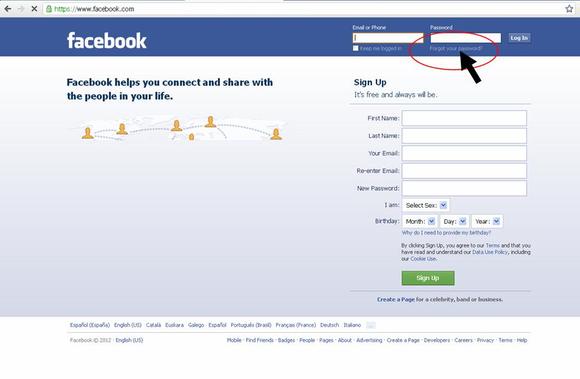 Facebook Login And Password Page