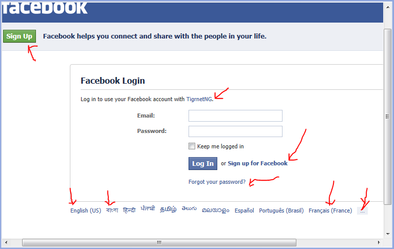 Facebook Login Button Image