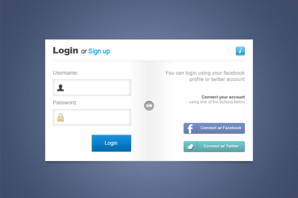 Facebook Login Button Psd