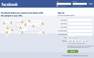 Facebook Login Home Page Log Out