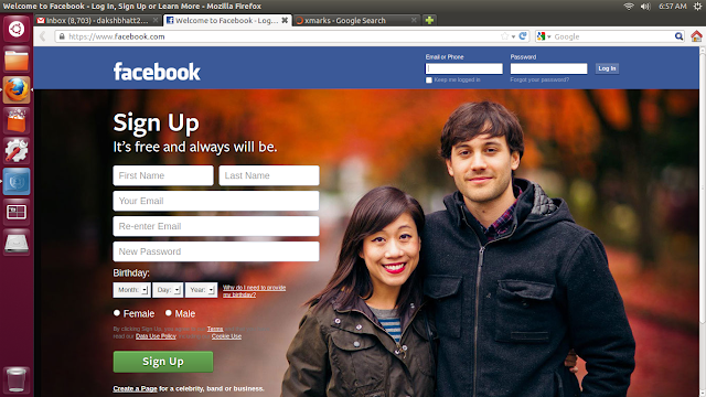 Facebook Login Screen 2013