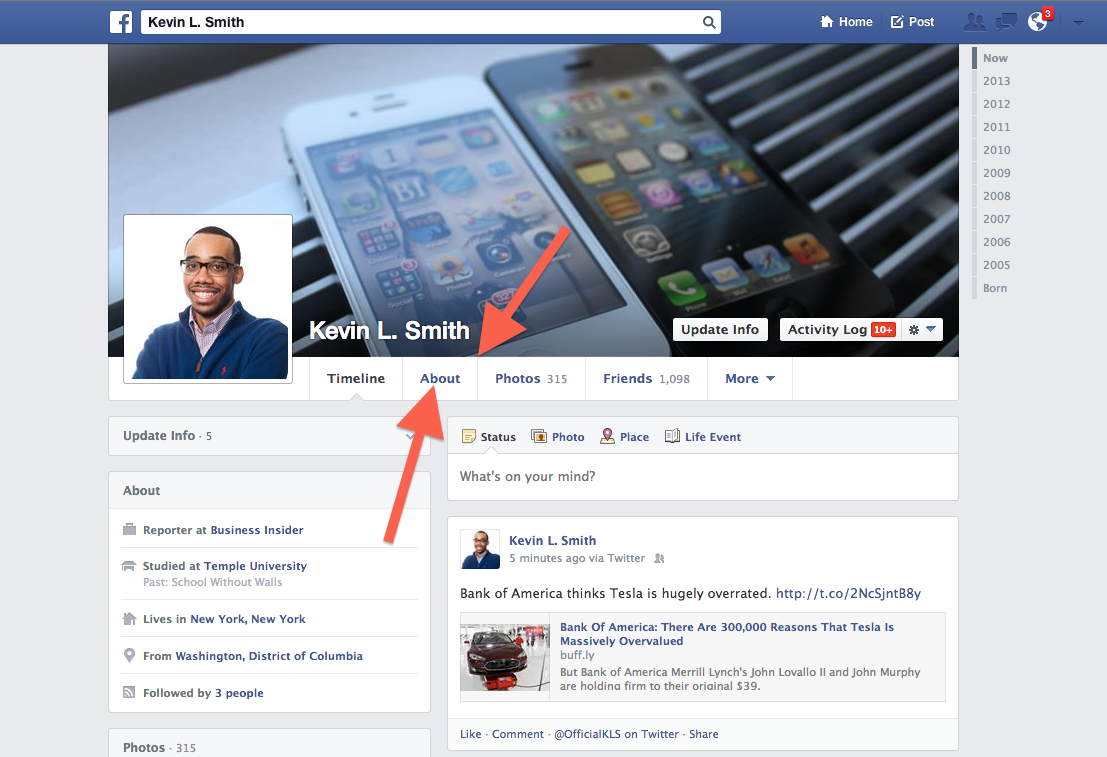 Facebook Profile Information Hack