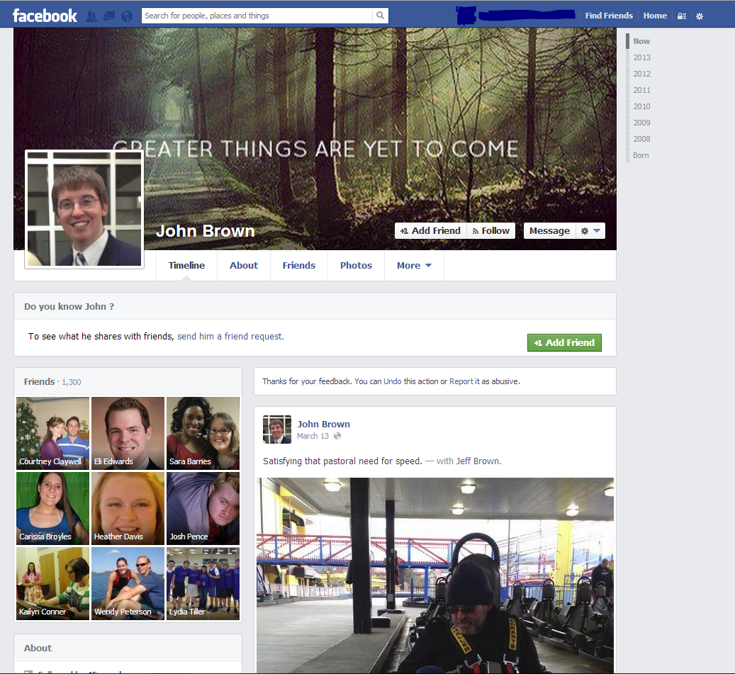 Facebook Profile Layout 2013