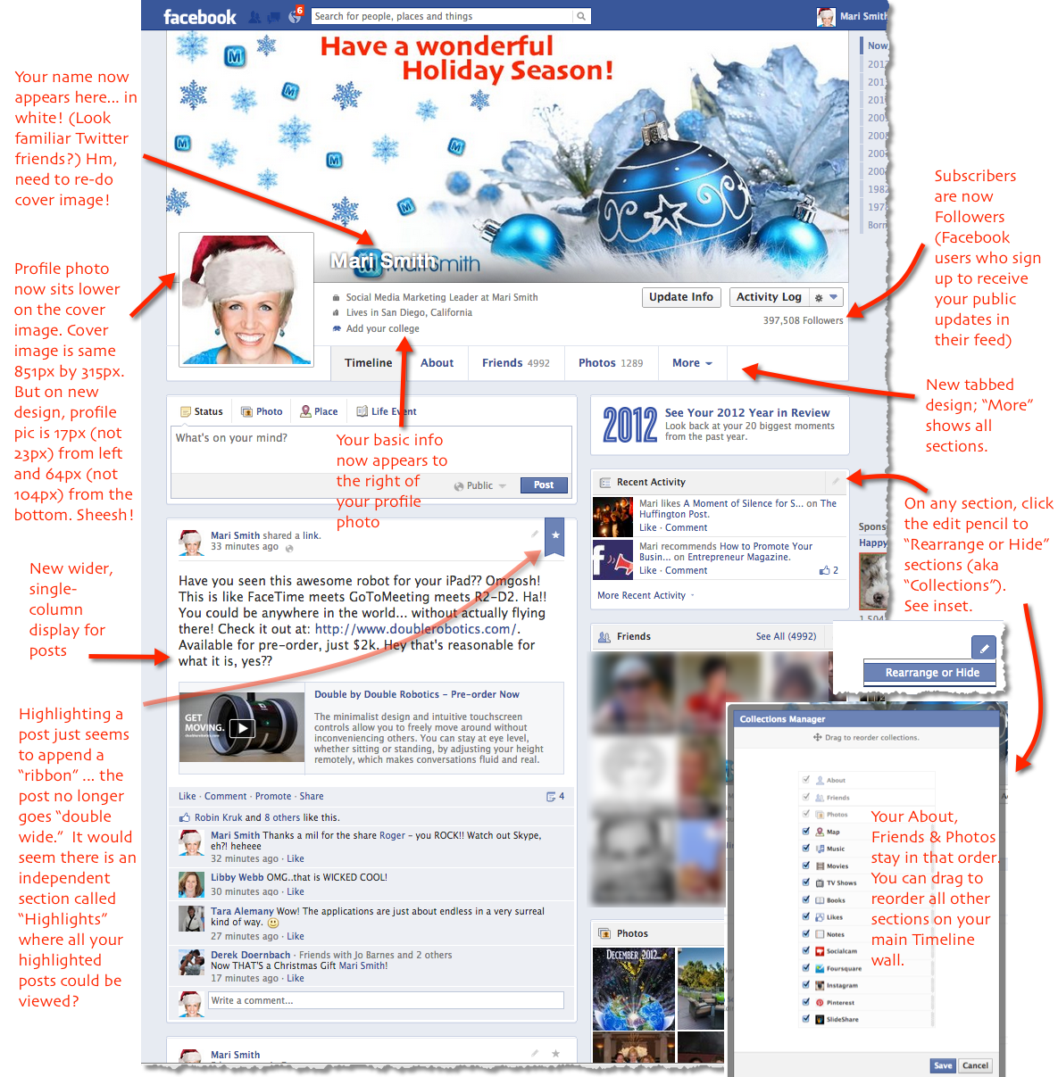 Facebook Profile Layout