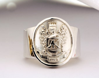 Family Crest Rings Silver