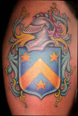 Family Crest Shield Tattoo