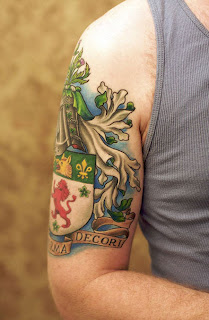 Family Crest Tattoo Designs For Men