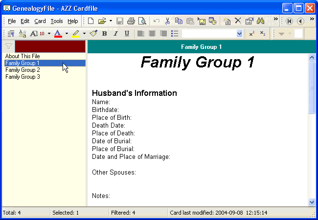 Family Tree Template Online