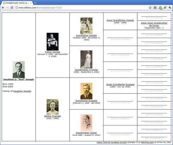 Family Tree Template Online