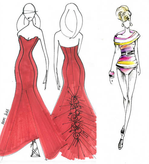 Fashion Design Drawings Dresses