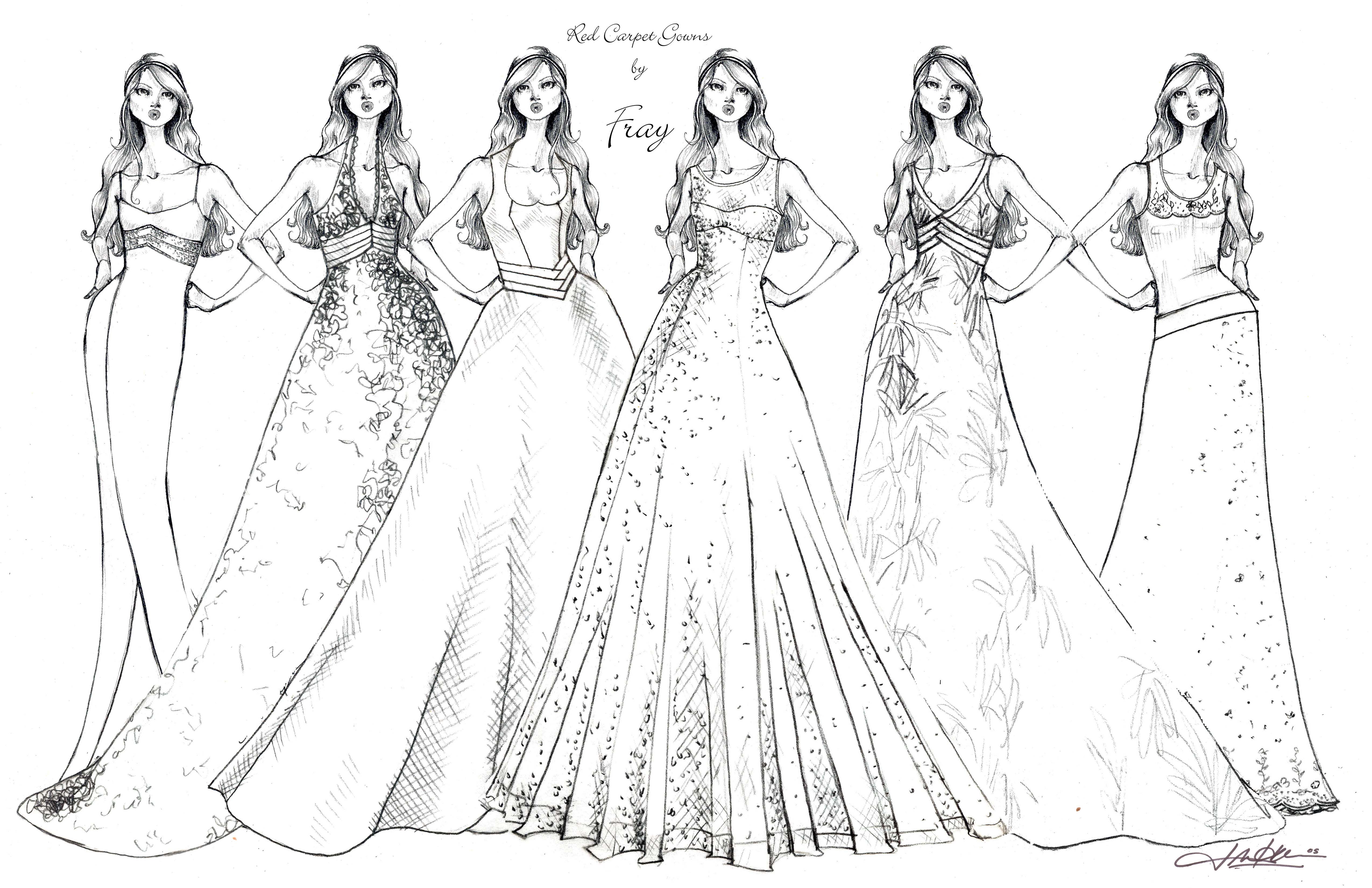 Fashion Design Sketches Dresses