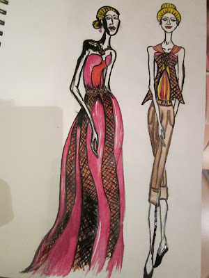 Fashion Sketches Dresses 2012