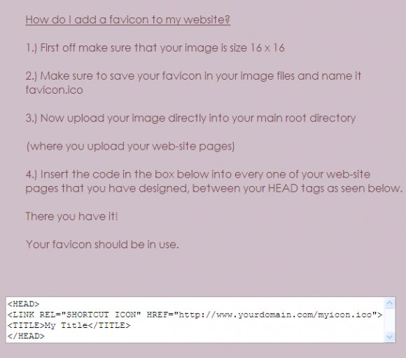 Favicon Icon Code