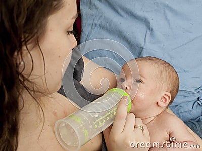 Feeding Baby Bottle