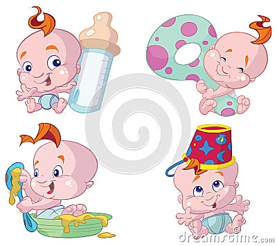 Feeding Baby Cartoon