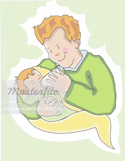 Feeding Baby Cartoon