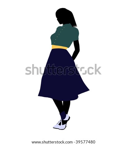 Female Dancer Silhouette Clip Art